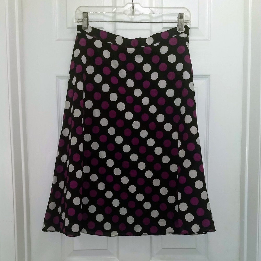 Dress Barn polka dot skirt size 8
